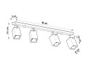 NOWOCZESNA SZARA LAMPA, SZYNA, SPOT, 4 x GU10
