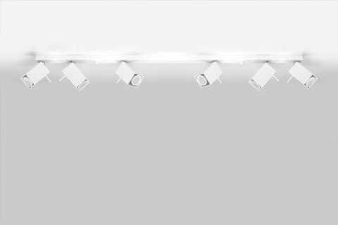 NOWOCZESNA BIAŁA LAMPA, SZYNA, SPOT, 6 x GU10 NOWOCZESNA BIAŁA LAMPA, SZYNA, SPOT, 6 x GU10