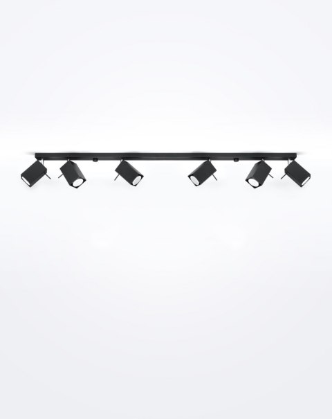 NOWOCZESNA CZARNA LAMPA, SZYNA, SPOT, 6 x GU10 NOWOCZESNA CZARNA LAMPA, SZYNA, SPOT, 6 x GU10