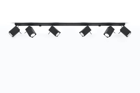 NOWOCZESNA CZARNA LAMPA, SZYNA, SPOT, 6 x GU10 NOWOCZESNA CZARNA LAMPA, SZYNA, SPOT, 6 x GU10