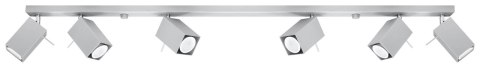 NOWOCZESNA SZARA LAMPA, SZYNA, SPOT, 6 x GU10 NOWOCZESNA SZARA LAMPA, SZYNA, SPOT, 6 x GU10