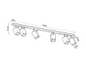 NOWOCZESNA SZARA LAMPA, SZYNA, SPOT, 6 x GU10