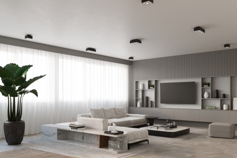 CZARNO-BIAŁY PLAFON, PROSTOKĄT, SALON, 2 x GU10 CZARNO-BIAŁY PLAFON, PROSTOKĄT, SALON, 2 x GU10
