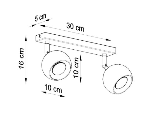 NOWOCZESNY CZARNY PLAFON, ELEGANCKI, 2 x GU10 NOWOCZESNY CZARNY PLAFON, ELEGANCKI, 2 x GU10