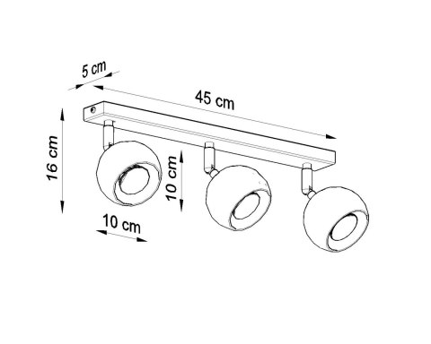 NOWOCZESNY CZARNY PLAFON, ELEGANCKI, 3 x GU10 NOWOCZESNY CZARNY PLAFON, ELEGANCKI, 3 x GU10
