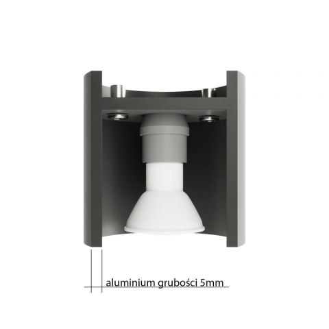 NOWOCZESNY OKRĄGŁY PLAFON, METAL, ANTRACYT, G9 NOWOCZESNY OKRĄGŁY PLAFON, METAL, ANTRACYT, G9