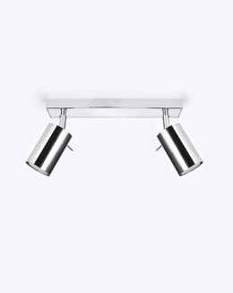 NOWOCZESNA LAMPA CHROM, REGULOWANY SPOT, 2 x GU10