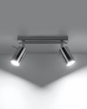 NOWOCZESNA LAMPA CHROM, REGULOWANY SPOT, 2 x GU10