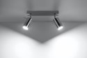 NOWOCZESNA LAMPA CHROM, REGULOWANY SPOT, 2 x GU10
