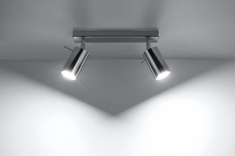 NOWOCZESNA LAMPA CHROM, REGULOWANY SPOT, 2 x GU10 NOWOCZESNA LAMPA CHROM, REGULOWANY SPOT, 2 x GU10