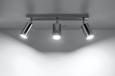 NOWOCZESNA LAMPA, CHROM, REGULOWANY SPOT, 3 x GU10 NOWOCZESNA LAMPA, CHROM, REGULOWANY SPOT, 3 x GU10