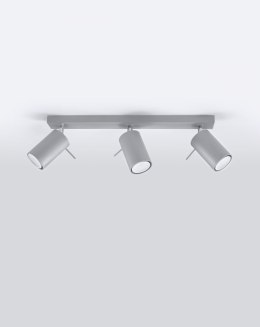 NOWOCZESNA SZARA LAMPA, REGULOWANY SPOT, 3 x GU10