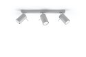 NOWOCZESNA SZARA LAMPA, REGULOWANY SPOT, 3 x GU10
