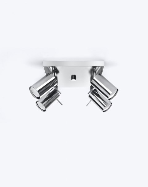 NOWOCZESNA LAMPA, CHROM, REGULOWANY SPOT, 4 x GU10 NOWOCZESNA LAMPA, CHROM, REGULOWANY SPOT, 4 x GU10