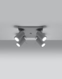 NOWOCZESNA SZARA LAMPA, REGULOWANY SPOT, 4 x GU10