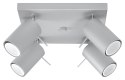 NOWOCZESNA SZARA LAMPA, REGULOWANY SPOT, 4 x GU10