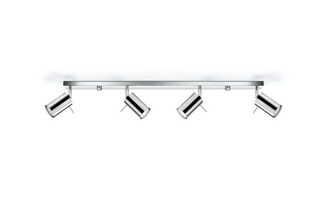 NOWOCZESNA LAMPA, CHROM, REGULOWANY SPOT, 4 x GU10 NOWOCZESNA LAMPA, CHROM, REGULOWANY SPOT, 4 x GU10