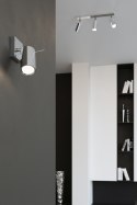 NOWOCZESNA LAMPA, CHROM, REGULOWANY SPOT, 4 x GU10