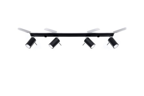 NOWOCZESNA CZARNA LAMPA, REGULOWANY SPOT, 4 x GU10 NOWOCZESNA CZARNA LAMPA, REGULOWANY SPOT, 4 x GU10
