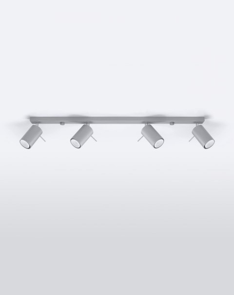 NOWOCZESNA SZARA LAMPA, REGULOWANY SPOT, 4 x GU10 NOWOCZESNA SZARA LAMPA, REGULOWANY SPOT, 4 x GU10