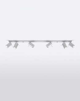 NOWOCZESNA SZARA LAMPA, REGULOWANY SPOT, 6 x GU10