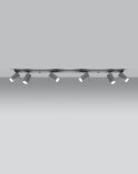 NOWOCZESNA SZARA LAMPA, REGULOWANY SPOT, 6 x GU10