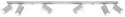 NOWOCZESNA SZARA LAMPA, REGULOWANY SPOT, 6 x GU10