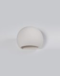 OKRĄGŁY KINKIET CERAMICZNY ŚCIENNY, LAMPA ŚCIENNA, BIAŁY, KULA, NOWOCZESNY