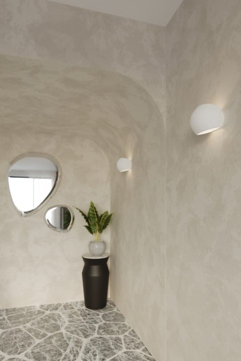 OKRĄGŁY KINKIET CERAMICZNY ŚCIENNY, LAMPA ŚCIENNA, BIAŁY, KULA, NOWOCZESNY OKRĄGŁY KINKIET CERAMICZNY ŚCIENNY, LAMPA ŚCIENNA, BIAŁY, KULA, NOWOCZESNY