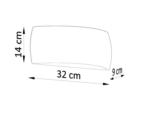 ELEGANCKI KINKIET CERAMICZNY, POZIOMY - CZARNY ELEGANCKI KINKIET CERAMICZNY, POZIOMY - CZARNY