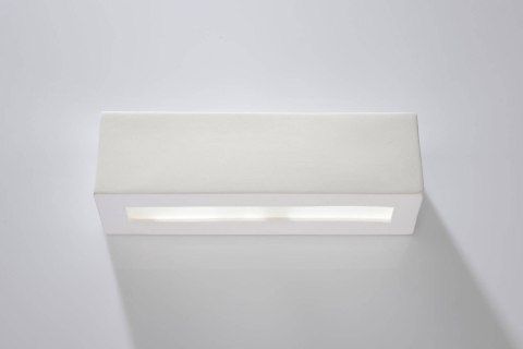 BIAŁY KINKIET ŚCIENNY, LAMPA ŚCIENNA, POZIOMY, PROSTOKĄT, NOWOCZESNY, E27 BIAŁY KINKIET ŚCIENNY, LAMPA ŚCIENNA, POZIOMY, PROSTOKĄT, NOWOCZESNY, E27