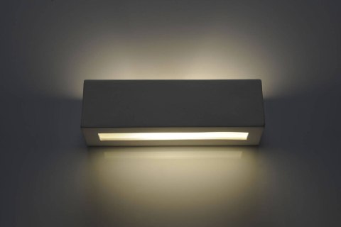 BIAŁY KINKIET ŚCIENNY, LAMPA ŚCIENNA, POZIOMY, PROSTOKĄT, NOWOCZESNY, E27 BIAŁY KINKIET ŚCIENNY, LAMPA ŚCIENNA, POZIOMY, PROSTOKĄT, NOWOCZESNY, E27