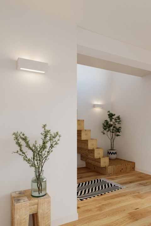 BIAŁY KINKIET ŚCIENNY, LAMPA ŚCIENNA, POZIOMY, PROSTOKĄT, NOWOCZESNY, E27 BIAŁY KINKIET ŚCIENNY, LAMPA ŚCIENNA, POZIOMY, PROSTOKĄT, NOWOCZESNY, E27