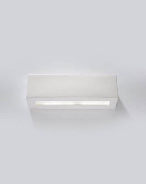 BIAŁY KINKIET ŚCIENNY, LAMPA ŚCIENNA, POZIOMY, PROSTOKĄT, NOWOCZESNY, E27 BIAŁY KINKIET ŚCIENNY, LAMPA ŚCIENNA, POZIOMY, PROSTOKĄT, NOWOCZESNY, E27
