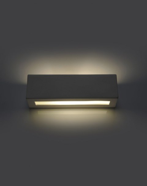 BIAŁY KINKIET ŚCIENNY, LAMPA ŚCIENNA, POZIOMY, PROSTOKĄT, NOWOCZESNY, E27 BIAŁY KINKIET ŚCIENNY, LAMPA ŚCIENNA, POZIOMY, PROSTOKĄT, NOWOCZESNY, E27