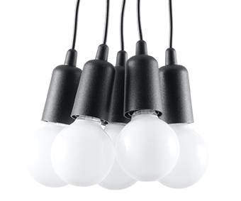 Lampa wisząca DIEGO 5 czarna Lampa wisząca DIEGO 5 czarna