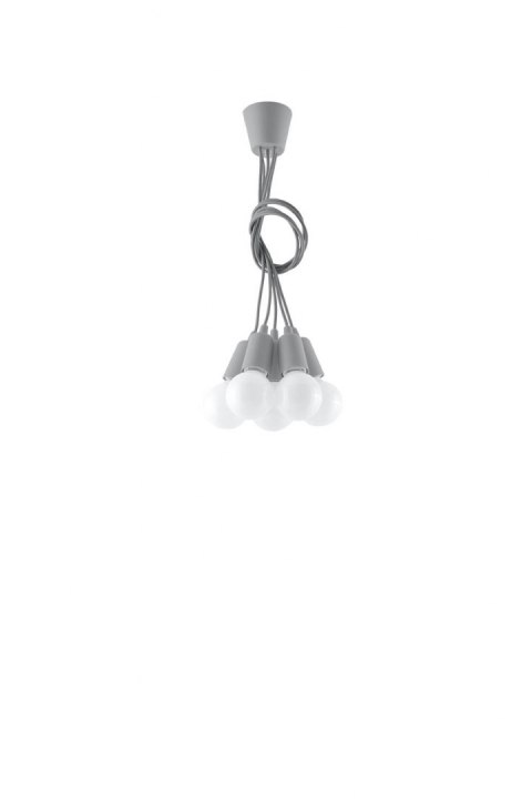 Lampa wisząca DIEGO 5 szara Lampa wisząca DIEGO 5 szara
