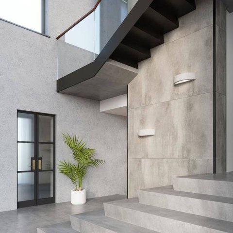 NOWOCZESNY BETONOWY KINKIET, PÓŁOKRĄGŁY, LOFT NOWOCZESNY BETONOWY KINKIET, PÓŁOKRĄGŁY, LOFT