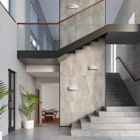 NOWOCZESNY BETONOWY KINKIET, PÓŁOKRĄGŁY, LOFT NOWOCZESNY BETONOWY KINKIET, PÓŁOKRĄGŁY, LOFT