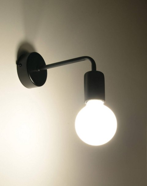 INDUSTRIALNY CZARNY KINKIET, PROSTY, METALOWY INDUSTRIALNY CZARNY KINKIET, PROSTY, METALOWY