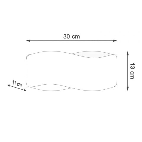 ASYMETRYCZNY POZIOMY KINKIET, BIAŁY, 30 cm, LAMPA ASYMETRYCZNY POZIOMY KINKIET, BIAŁY, 30 cm, LAMPA