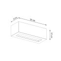 POZIOMY BETONOWY KINKIET, PROSTOKĄT, LOFT, 30 cm