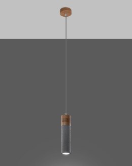 Lampa wisząca ZANE 1 szara
