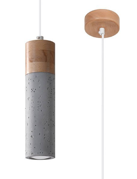 Lampa wisząca ZANE 1 szara Lampa wisząca ZANE 1 szara