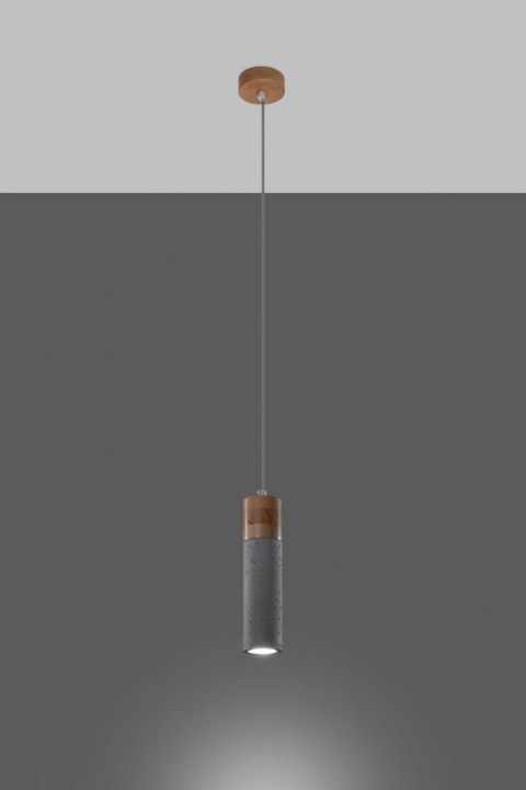 Lampa wisząca ZANE 1 szara Lampa wisząca ZANE 1 szara
