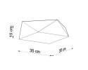 NOWOCZESNY PLAFON, CEKIN, 35 cm, E27, DO LOKALU