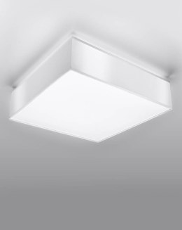 NOWOCZESNY BIAŁY PLAFON, KWADRAT 25 cm, SALON, E27