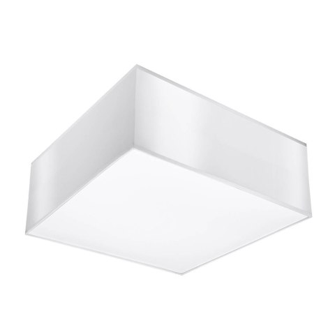 NOWOCZESNY BIAŁY PLAFON, KWADRAT 25 cm, SALON, E27