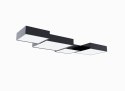 NOWOCZESNY SZARY PLAFON, KWADRAT 25 cm, SALON, E27