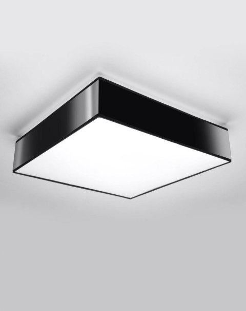 NOWOCZESNY CZARNY PLAFON, KWADRAT 45 cm SALON, E27 NOWOCZESNY CZARNY PLAFON, KWADRAT 45 cm SALON, E27